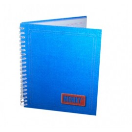 Cuaderno profesional Monky espiral mixto pasta dura 100 hojas