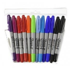 Marcador permanente Sharpie doble punta surtido con 12 piezas