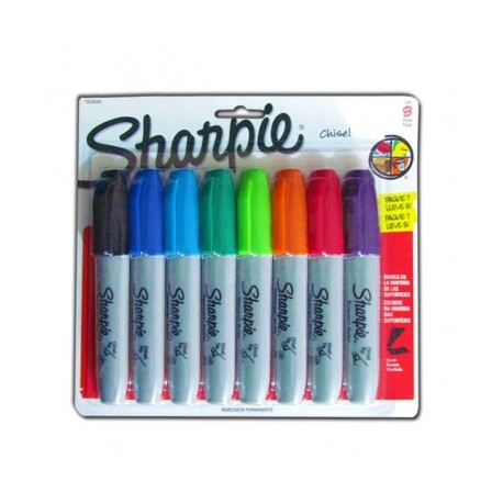 Marcador permanente Sharpie grueso surtido con 8 piezas