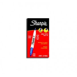 Marcador permanente Sharpie doble punta azul