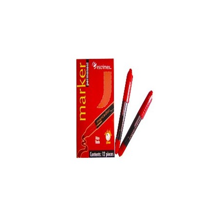 Marcador permanente Escrimex rojo