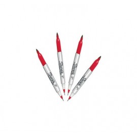 Marcador permanente Sharpie doble punta rojo