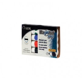Marcador magistral grip con 4 piezas Azor