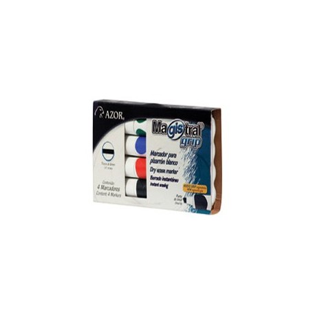 Marcador magistral grip con 4 piezas Azor