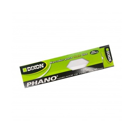 Marcador de cera Phano blanco con 10 piezas