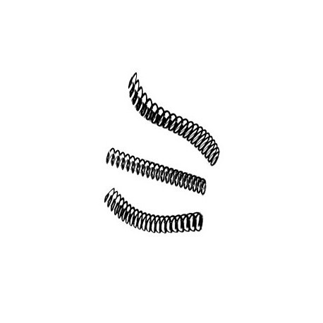 Espiral plastico 16mm negro con 25 piezas Litograficos