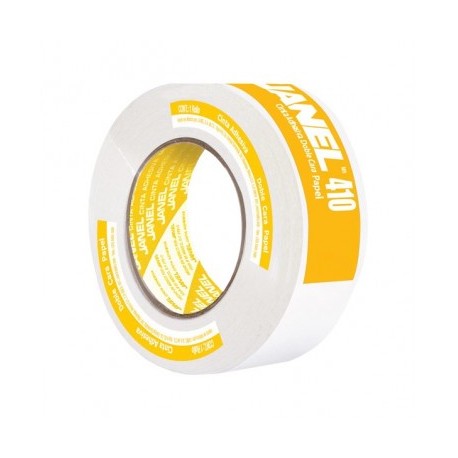 Cinta doble capa 12*33 mts (respaldo de papel) Janel mod. 410