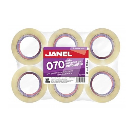Cinta transparente 48 x 150 metros Janel modelo 070