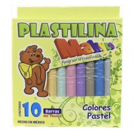 Plastilina caja Makico con 10 barritas tono pastel