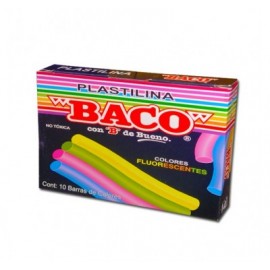 Plastilina caja Baco fluorescente con 10 barritas