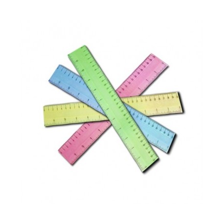 Regla flexible Arcoiris 30 cms.