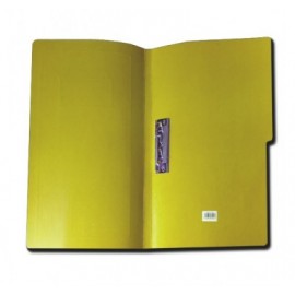 Folder Kyma con palanca tamaño oficio amarillo con 4 piezas