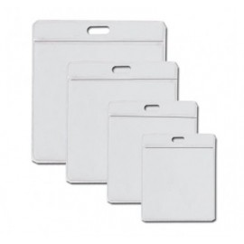 Porta gafete de mica Chaine 8.5 x 11 mediano vertical con  25 piezas