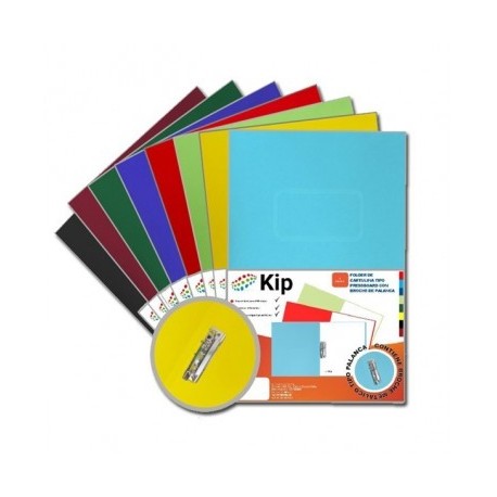 Folder Kip con palanca tamaño oficio verde obscuro con 4 piezas