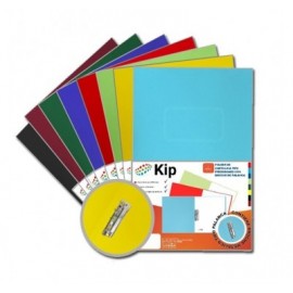 Folder Kip con palanca tamaño oficio negro con 4 piezas