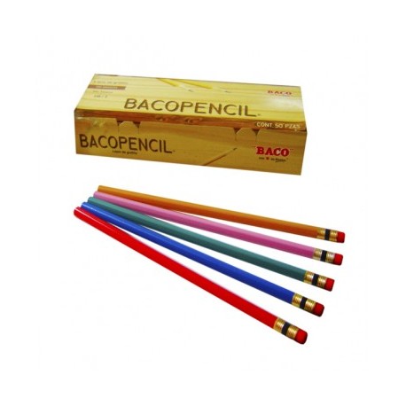 Lapiz Baco de grafito número  2 de colores Neon