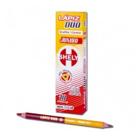 Lapiz duo Shely jumbo triangular con 10 piezas