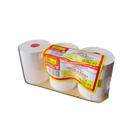 Rollo para sumadora termico 80*80 Printa Form (8080) con 3 piezas