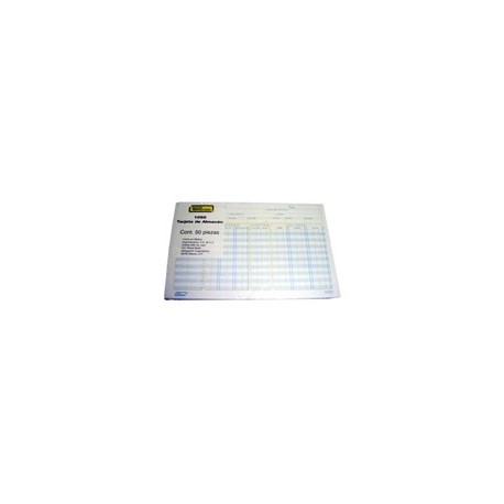 Tarjeta movimiento almacen con 50 piezas modelo 1050 Printaform