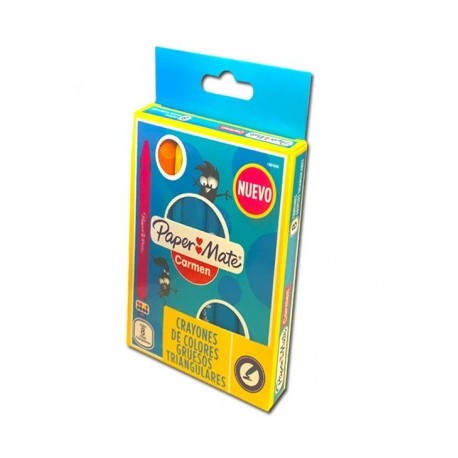 Crayon Carmen extra triangular con 8 piezas