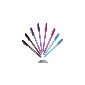 Bolígrafo punto mediano Kilometrico inkjoy morada Berol con 12 piezas