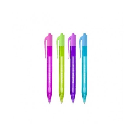 Bolígrafo Kilométrico retráctil mini con 4 piezas en colores pastel...