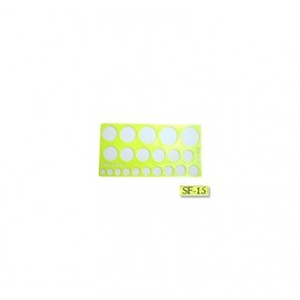 Gioser fluorescente Stencil 15 circulos con 5 piezas