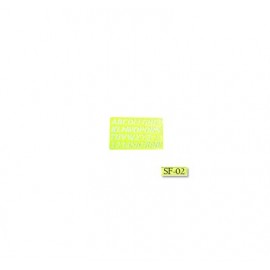 Gioser fluorescente Stencil 02 letra Gotica inclinada 9 mm con 10...