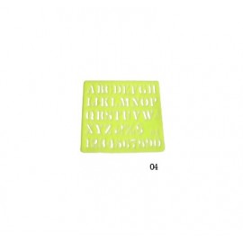 Gioser fluorescente Stencil 04 letra Romana 8 mm con 10 piezas