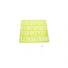 Gioser fluorescente Stencil 11 letra gotica 24 mm con 5 piezas
