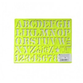 Gioser fluorescente Stencil 19 letra romana 21 mm con 5 piezas