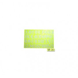 Gioser fluorescente Stencil 26 letra gotica inglesa 30 mm con 5 piezas
