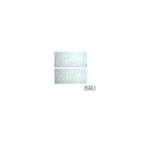 Gioser Stencil s-22 gotica 7.0 cm con 5 piezas