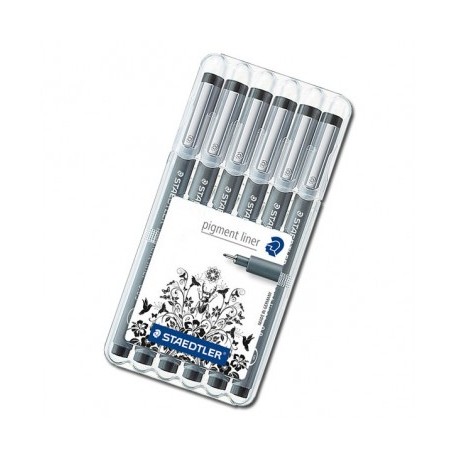 Estilografo Staedtler con 6 piezas rotulador pigment liner