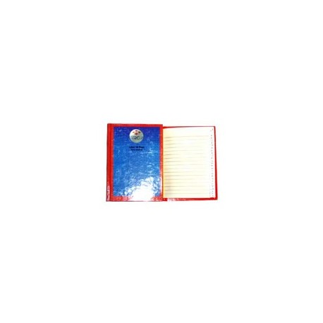Libro 1/8 Estrella pasta dura con indice raya 96 hojas